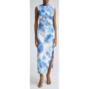 Lela Rose $1890 Julia Floral Sleeveless Maxi Dress NWT Size XL 14